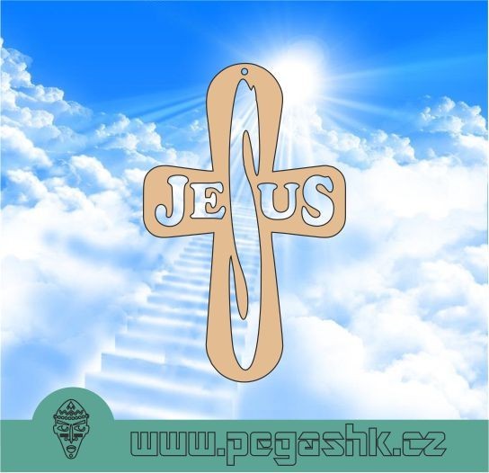 DŘEVĚNÝ KŘÍŽ - JESUS 1 20 cm - Kliknutím na obrázek zavřete